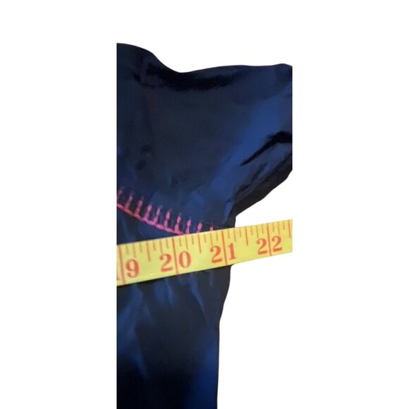 Ann Taylor Loft Navy Peasant Blouse Red Embroidered Details Boho Size small - Picture 3 of 6